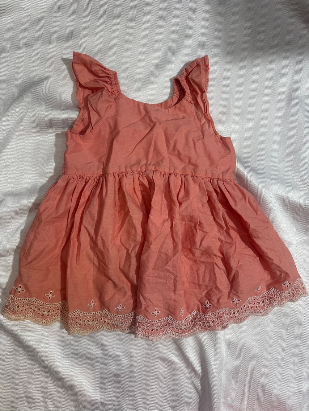 GAP Coral Eyelet Hem Tank Top